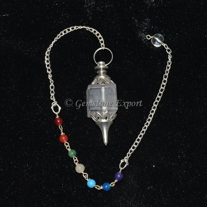 rose quartz chakra pendulum