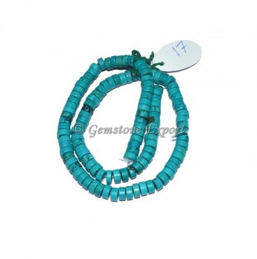 Turquoise Rondelle Agate Beads