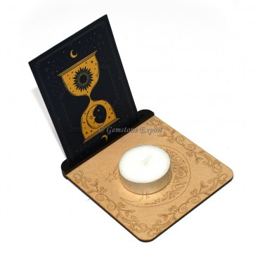 Moon Tealight Candle Holder with Card Slot