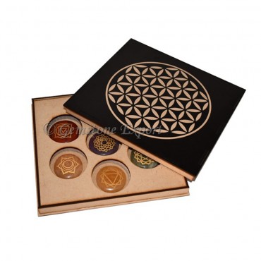 Flower of Life Seven Chakra Set Gift Box