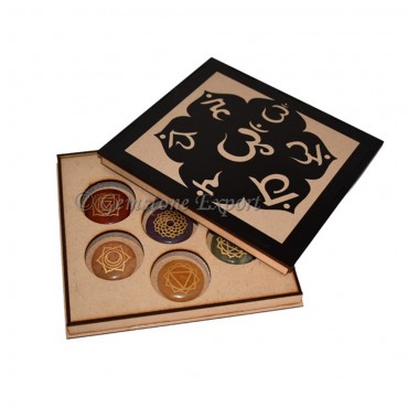 Sanskrit Box With Engraved Seven Chakra