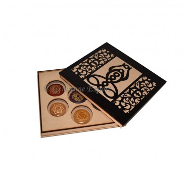 Buddha Pose  With Seven Chakra Engraved Gift Box