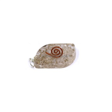 Crystal Quartz with Copper Coil Orgone Pendant