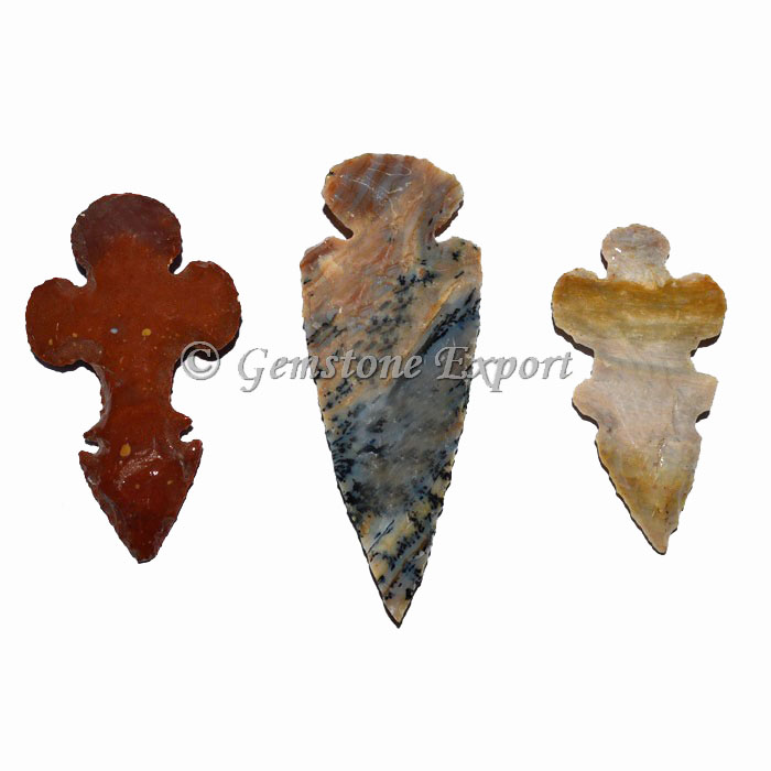 Multi Design Fancy Jasper Arrowheads