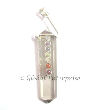 Crystal Quartz Chakra Double Point Pendants