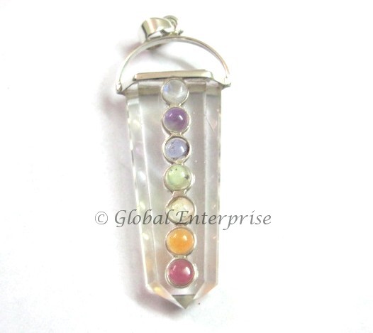 Crystal Quartz Chakra Pendants