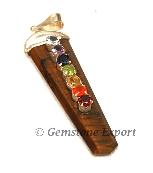 Tiger eye Seven Chakra Pendants