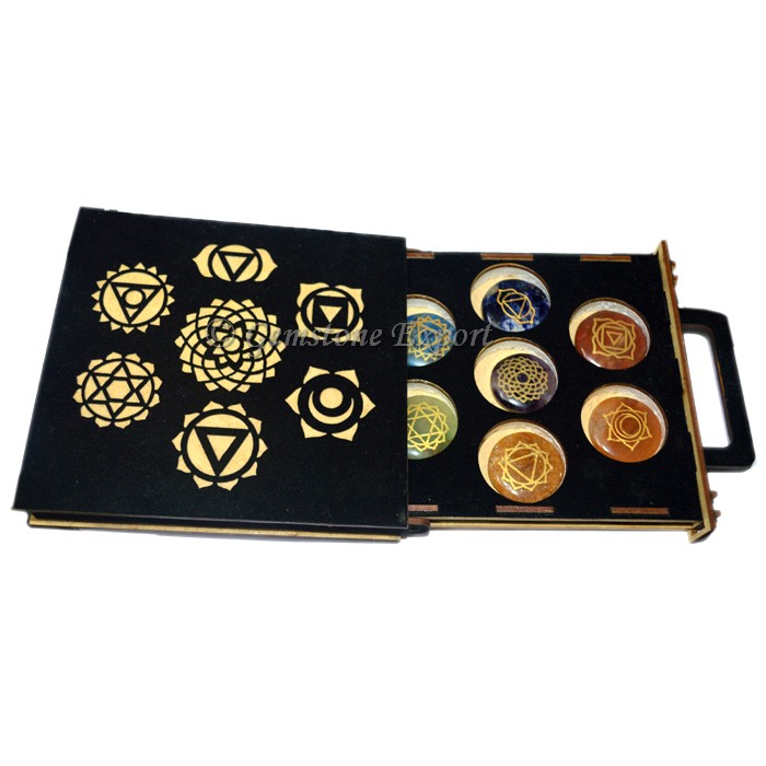 Engraved Chakra Set with Gift Box