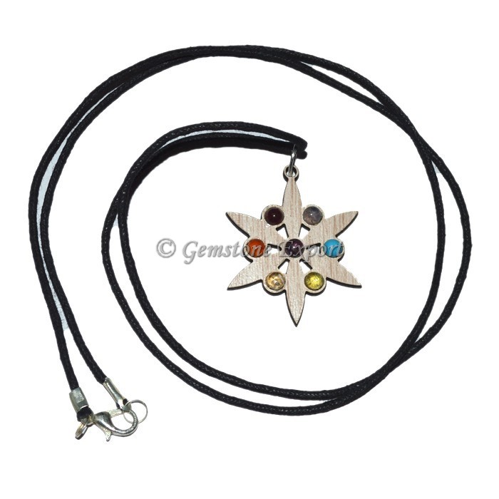 Pentagram 7 Chakra Pendant