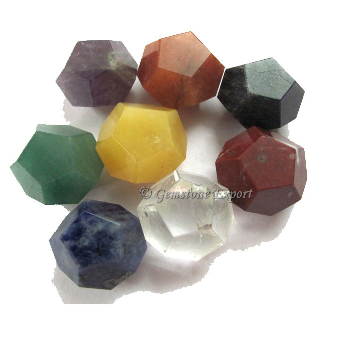 Seven Chakra Dodecahedron Set