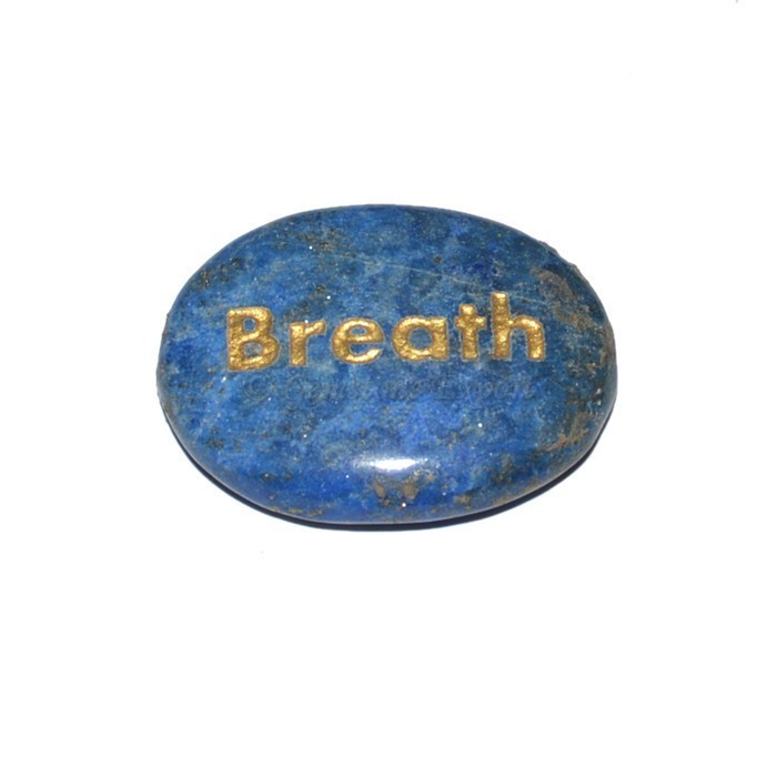 Lapis Lazuli Breath Engraved Stone