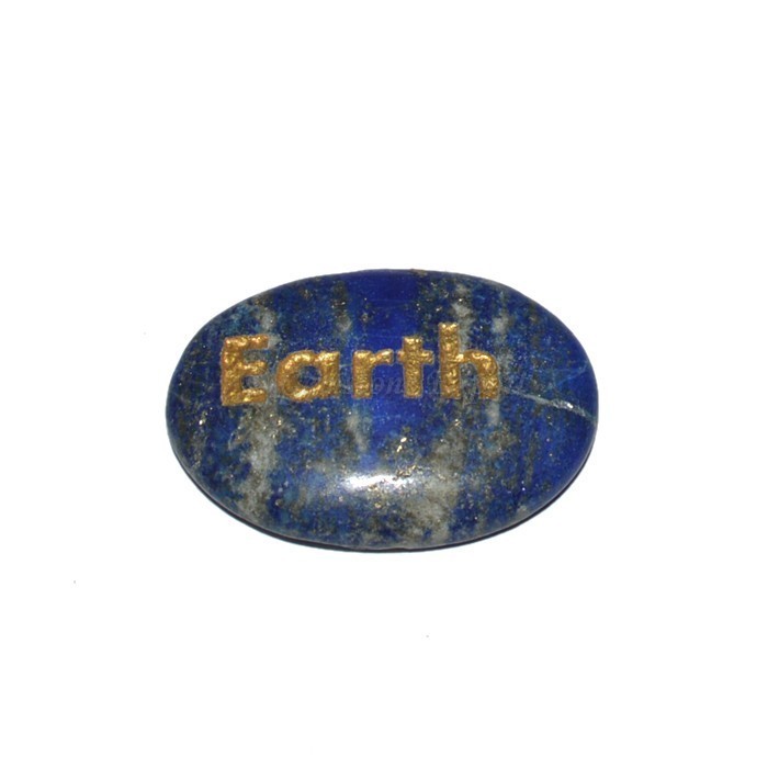 Lapis Lazuli Earth Engraved Stone