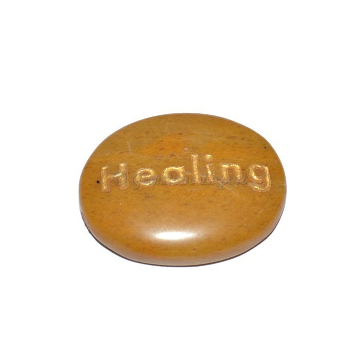 Yellow  Jasper Healing Engraved Stone