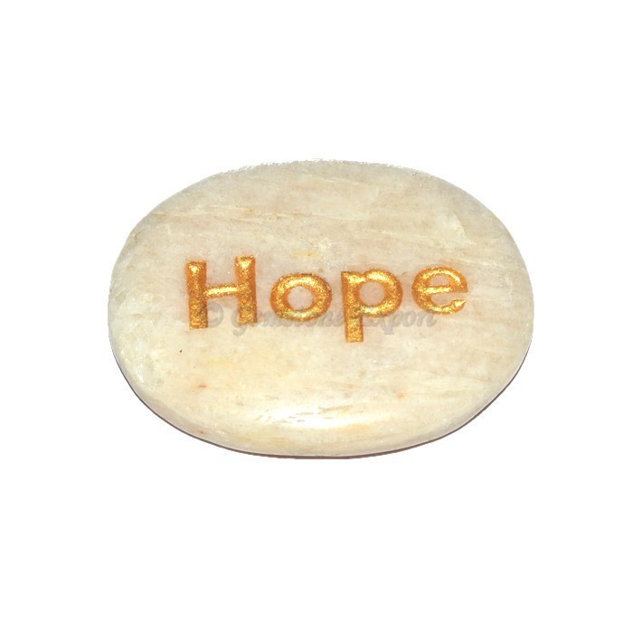 Moon Stone Hope  Engraved Stone