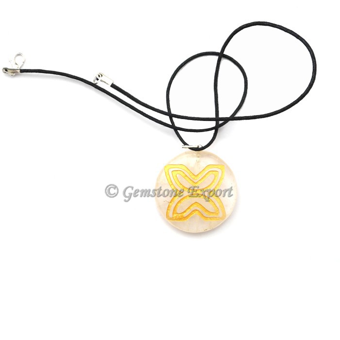 Crystal Quartz Gold Carved Pendants