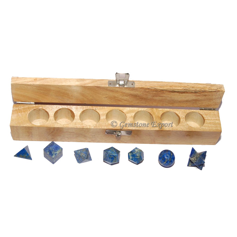 Lapis Lazuli 7 Stones  Geometry Set