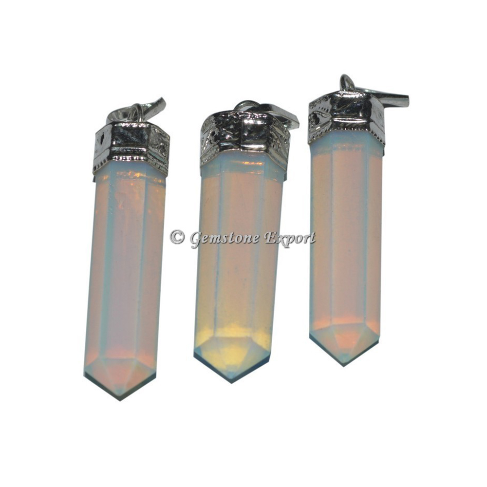 Opalite Cap Pencil Pendants