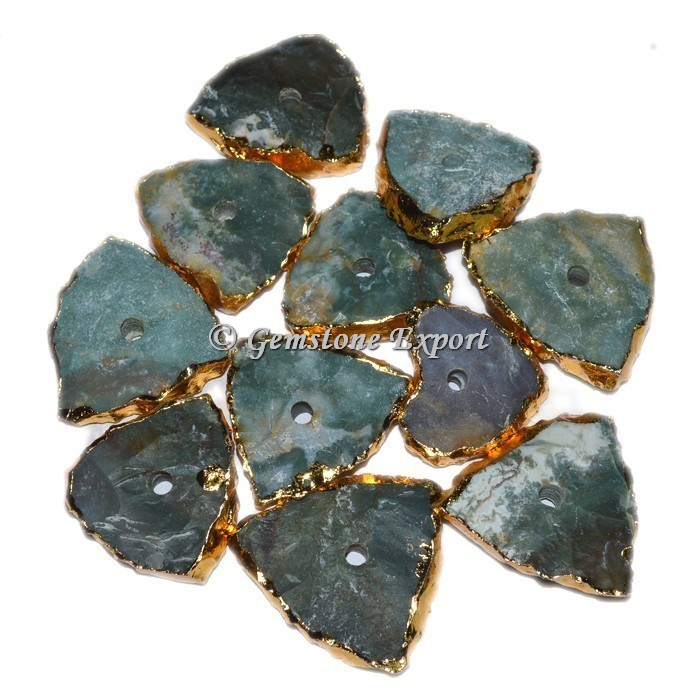 Hammered Agate Triangle Knob