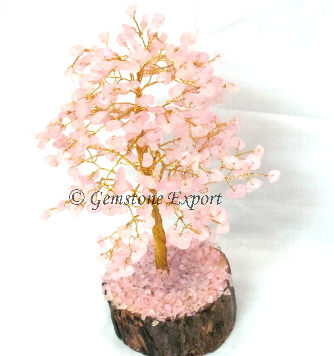 Rose Quartz Chips Tree