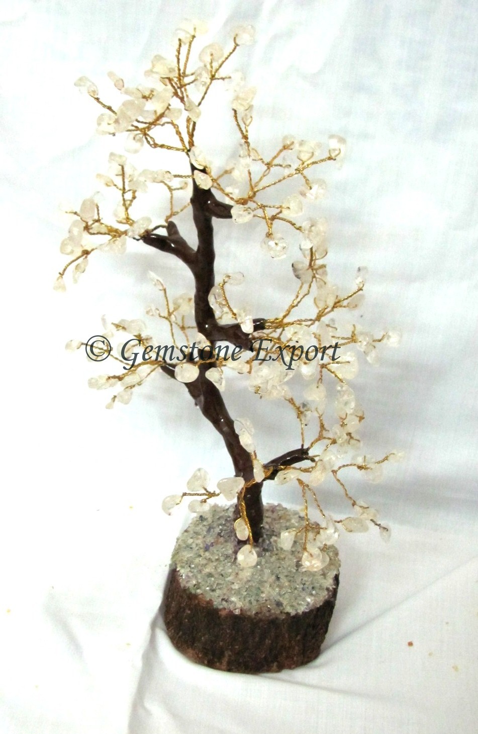 Crystal Quartz Chips Stones Tree