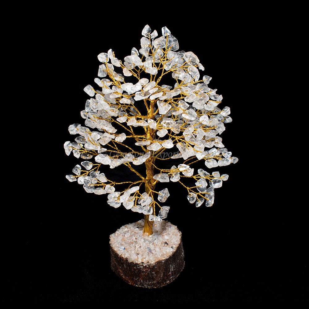Crystal Quartz Golden Wire Tree(300 Chips)