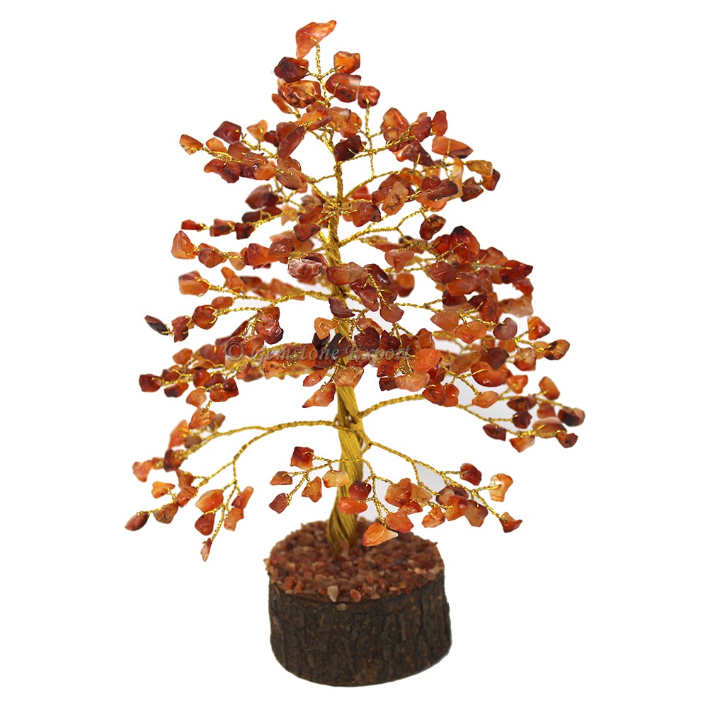 Red Carnelian Golden Wire Tree(300 Chips)
