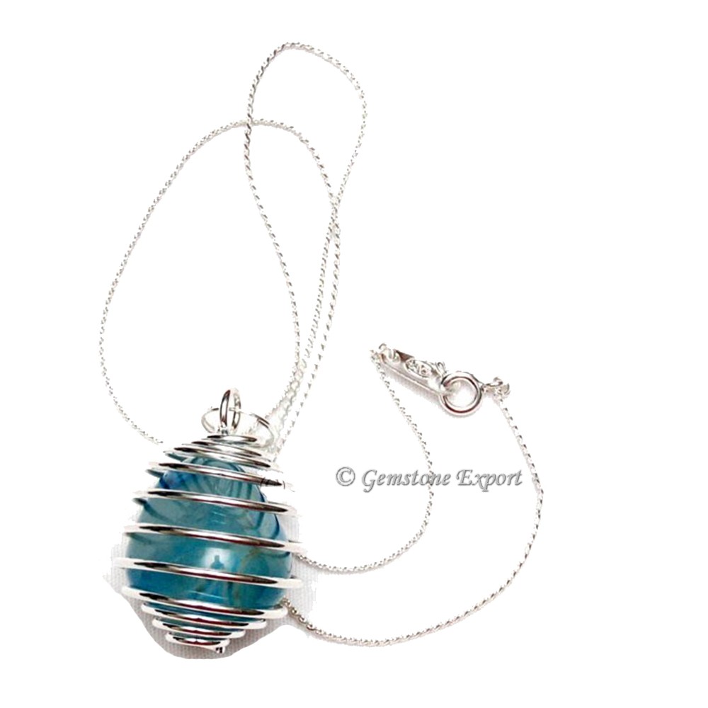 Tumbled Stone Cage Pendant