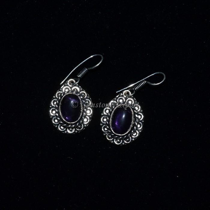 Amethyst Oval Earing