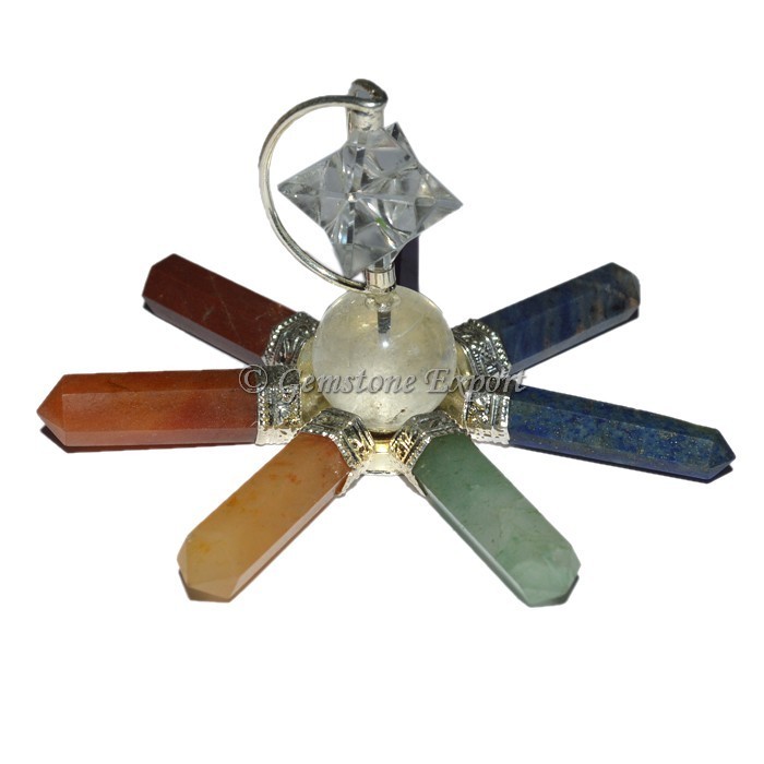 Crystal Quartz With Merkaba Star Energy Generator