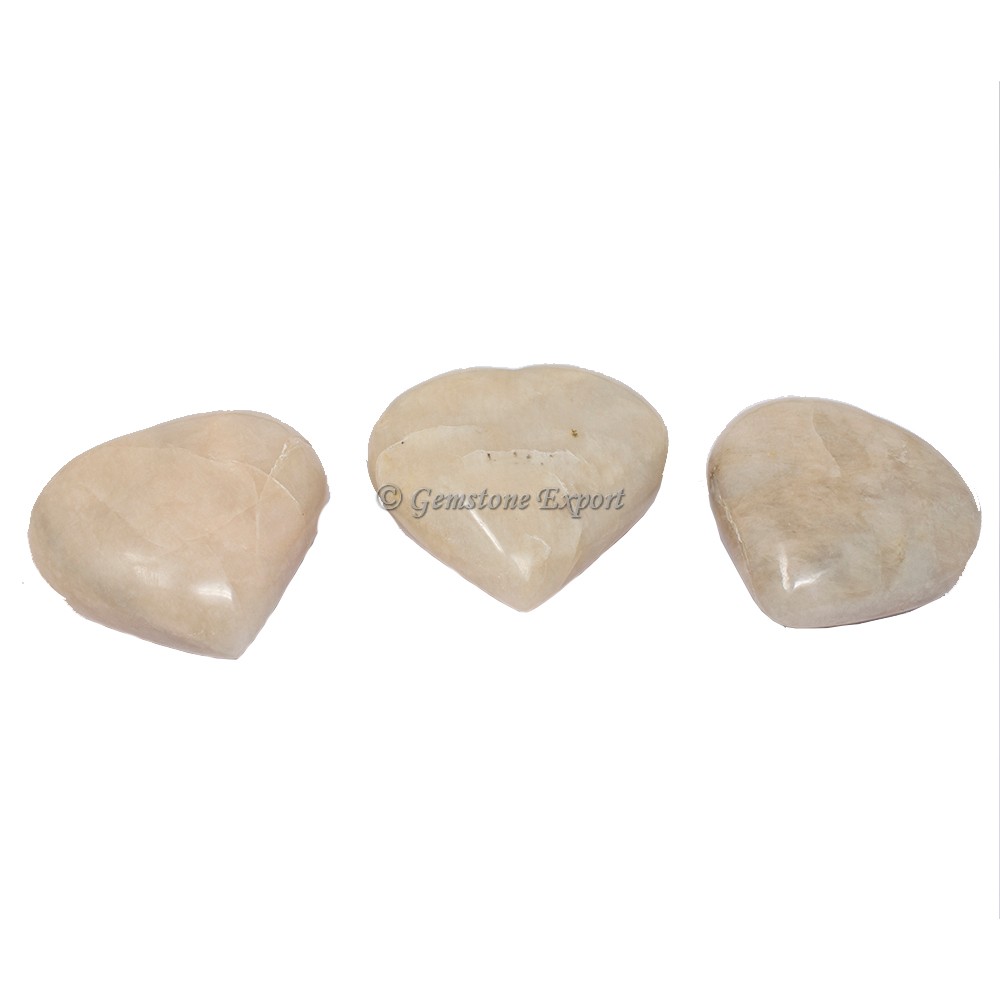 Cream Moonstone Big Hearts