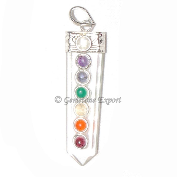Crystal Quartz Chakra Pendants