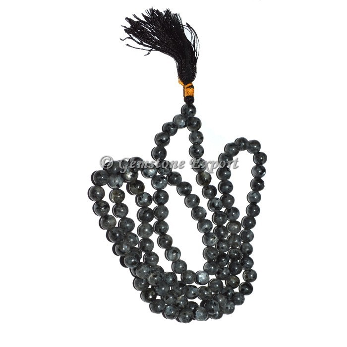 Black Rainbow Moonstone Japa Mala
