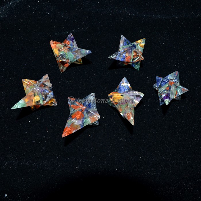 Orgone Chakra Long Stick Merkaba Set
