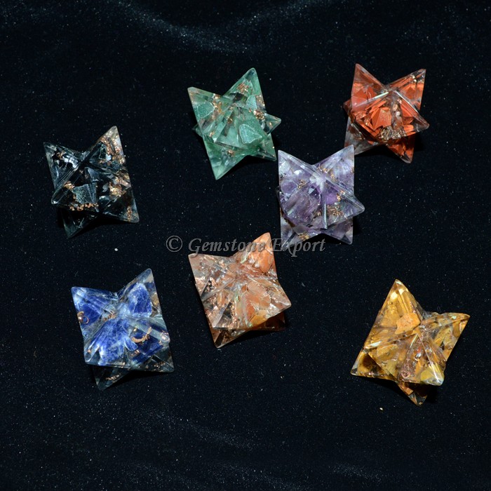 Orgone Merkaba Star chakra Set