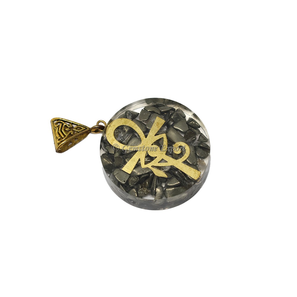 Pyrite with Ankh Orgone Pendant