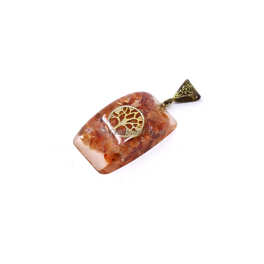 Carnelian with Tree of Life Orgone Pendant