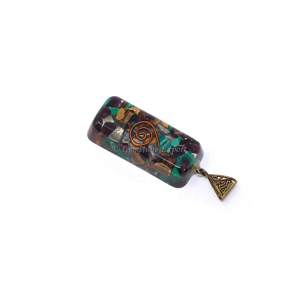 Mix Stone Orgone Bar Pendant