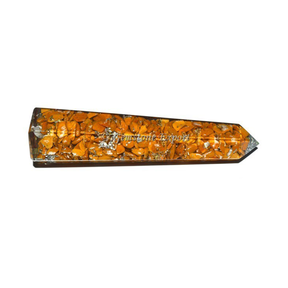Yellow Jasper Orgone Obelisk Healing Point