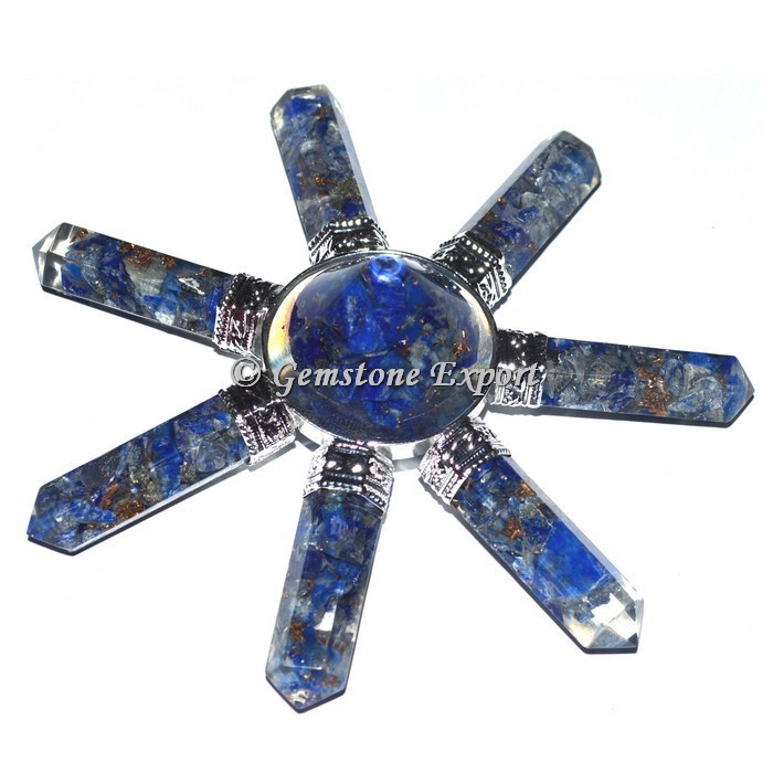 Lapis Lazuli 7 Pencil Orgone Generator