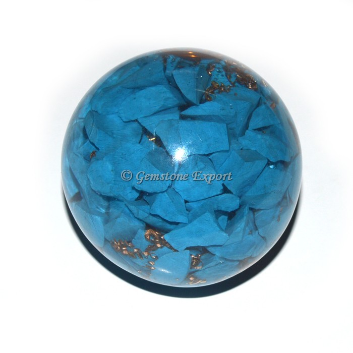 Turquoise Orgonite Sphere