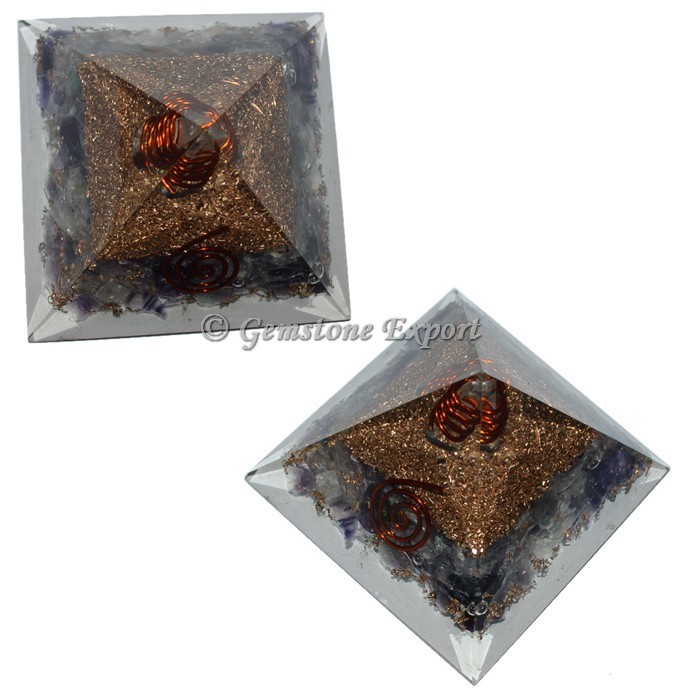Multi Flourite Orgonite Pyramid