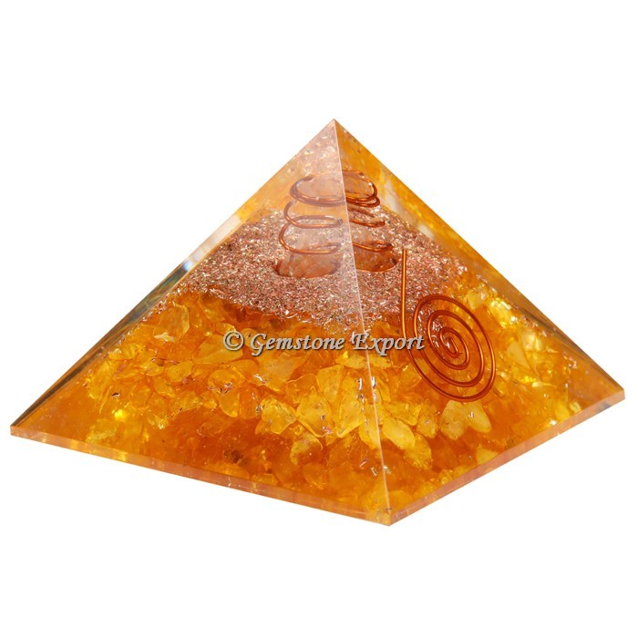 Citrine Orgonite Pyramid