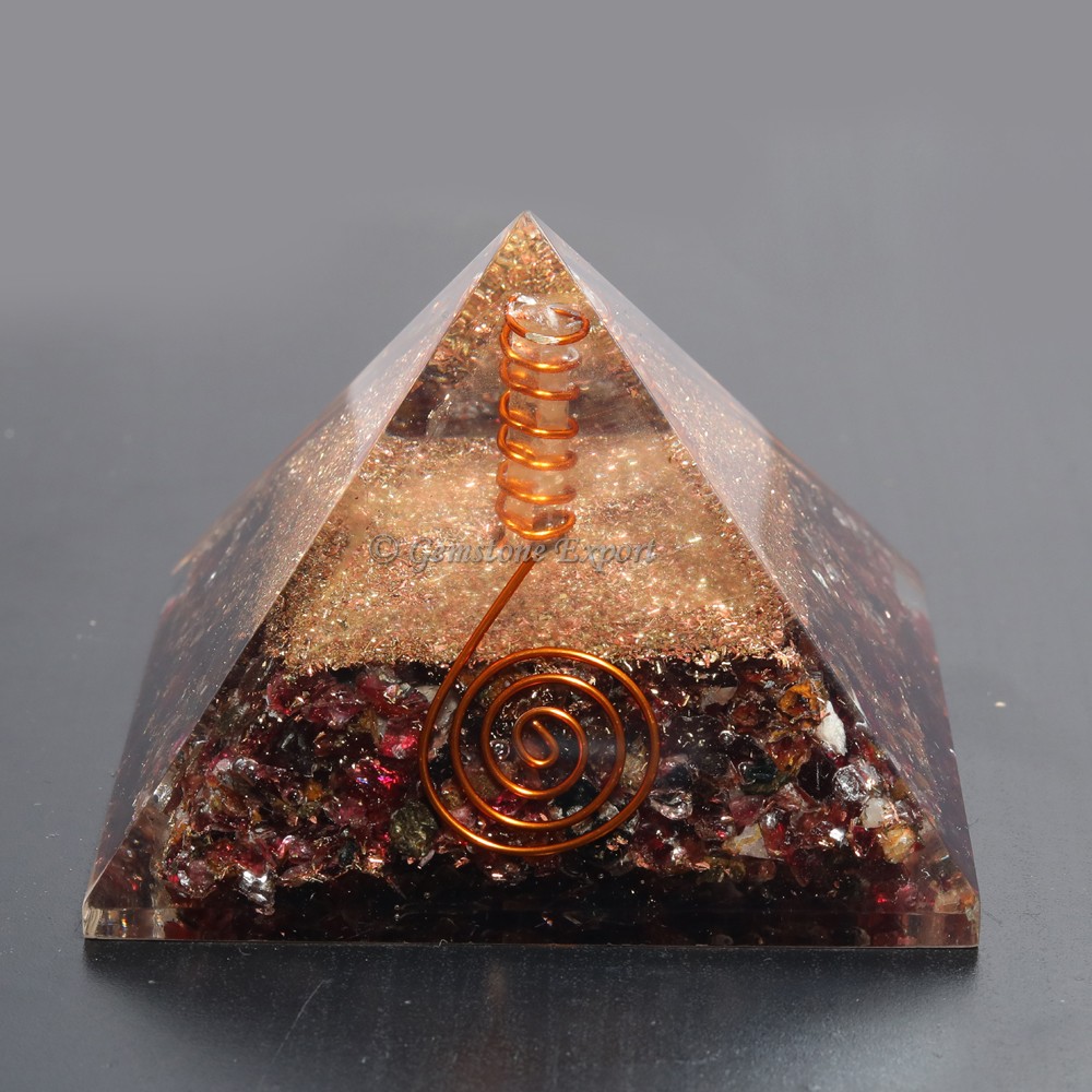 Garnet Healing  Orgonite Pyramid