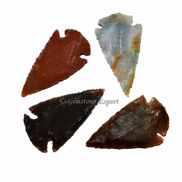 Polished Agate Arrowheads