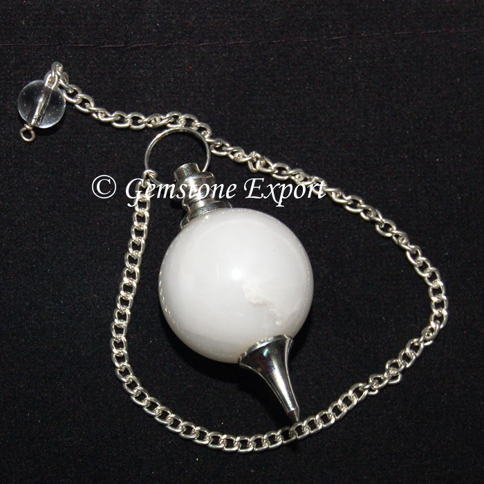 White Agate Ball Pendulums