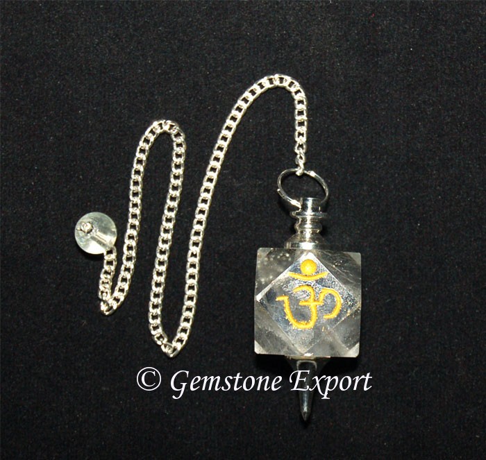 Crystal Quartz Om Pendulums