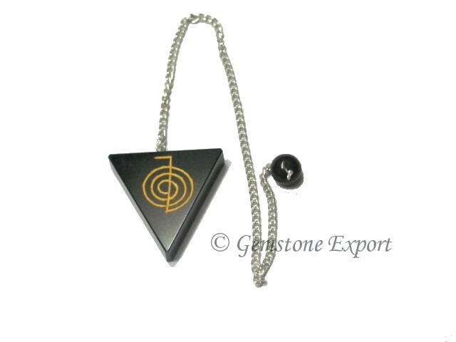 Black Agate Choko Reiki Pendulums