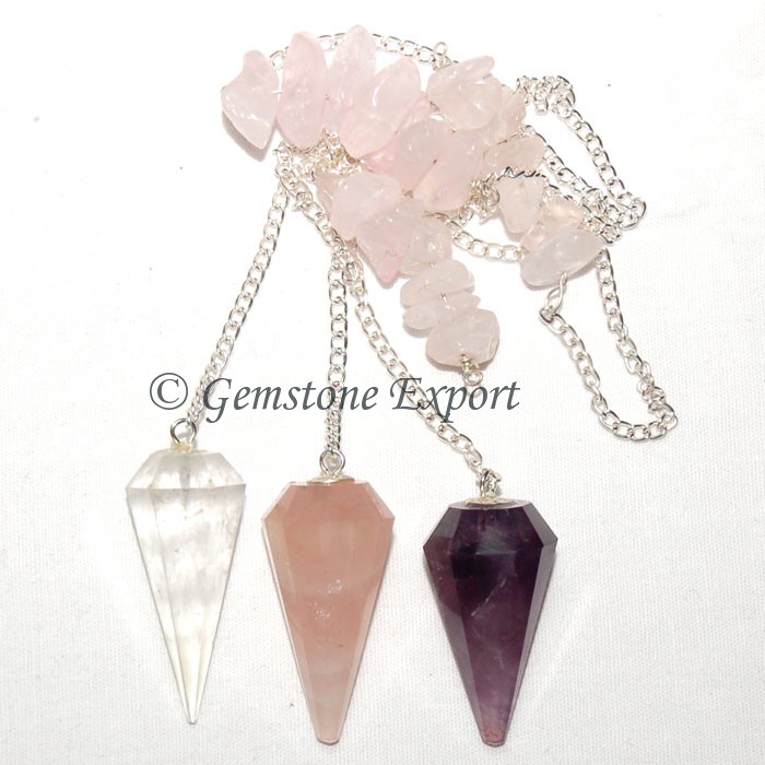 Mix Gemstone Pendulums With Chips