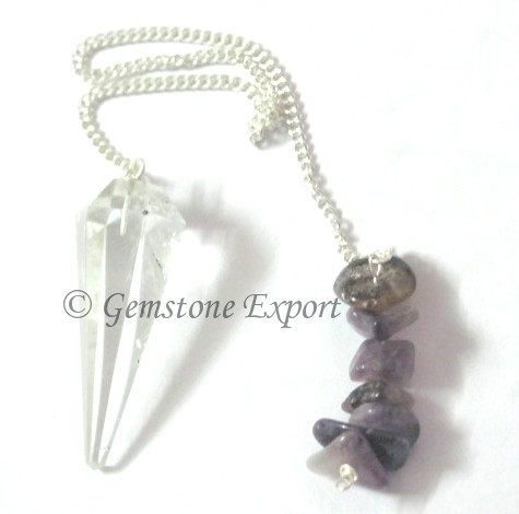 Crystal Quartz Chips Pendulum