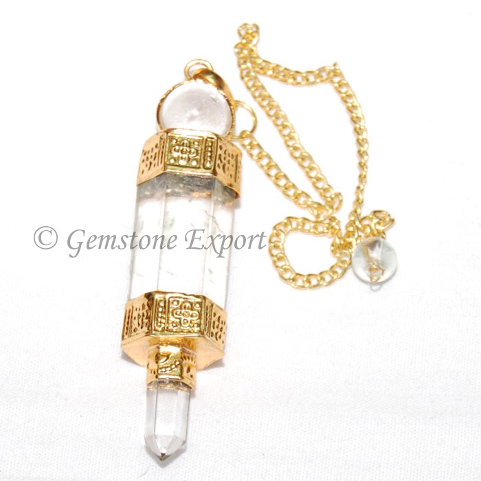 Crystal Quartz Golden  3 Pcs Pendulums